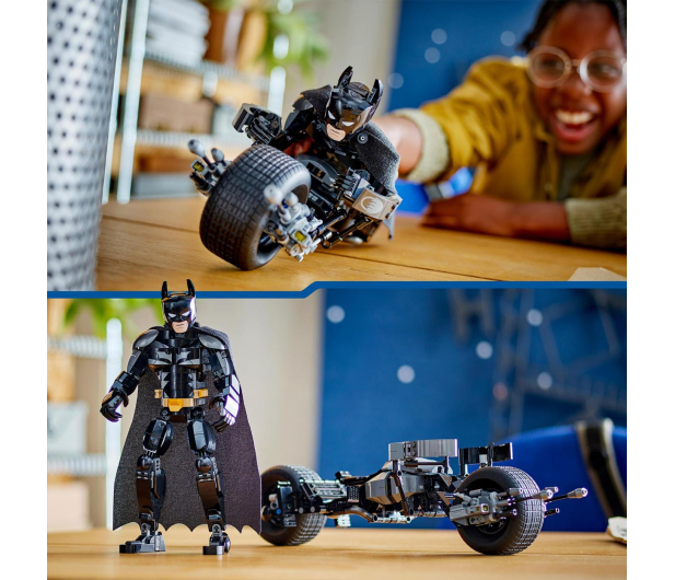 LEGO SUPER HEROES 76273 Figurka Batmana do zbudowania i batcykl - 1248520 - zdjęcie 4